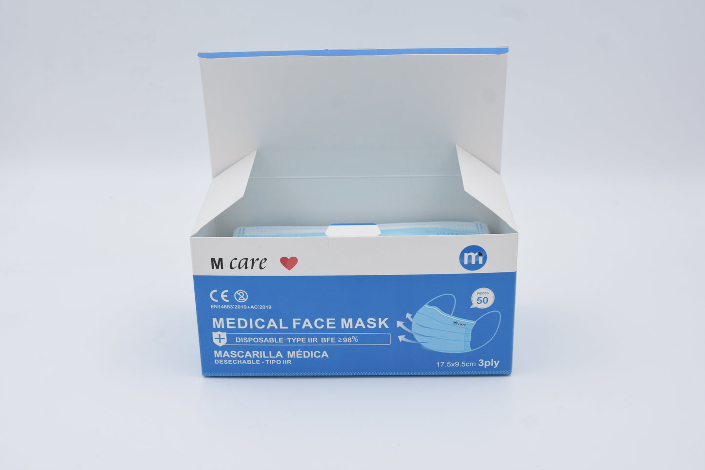 Tapabocas Azul Tipo IIR CAJA X 50 DYSPLAYS (dysplay x 50 mascarillas)