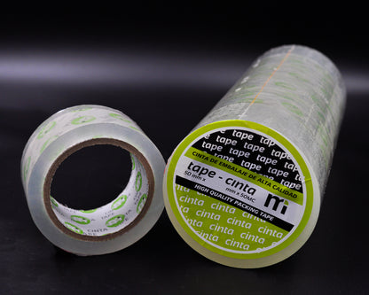 CINTA ADHESIVA CRISTAL DE 100 METROS, CAJA X 72 UNIDADES (50 mm ANCHO)
