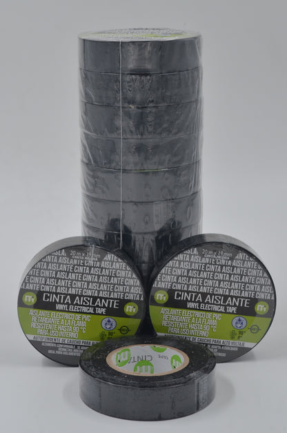 Cinta Aislante 20 metros  taco x 10 und